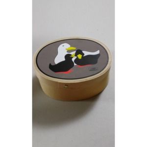 Linda Morgan Duck Trinket Box Black White Ducklings Keepsake (3)